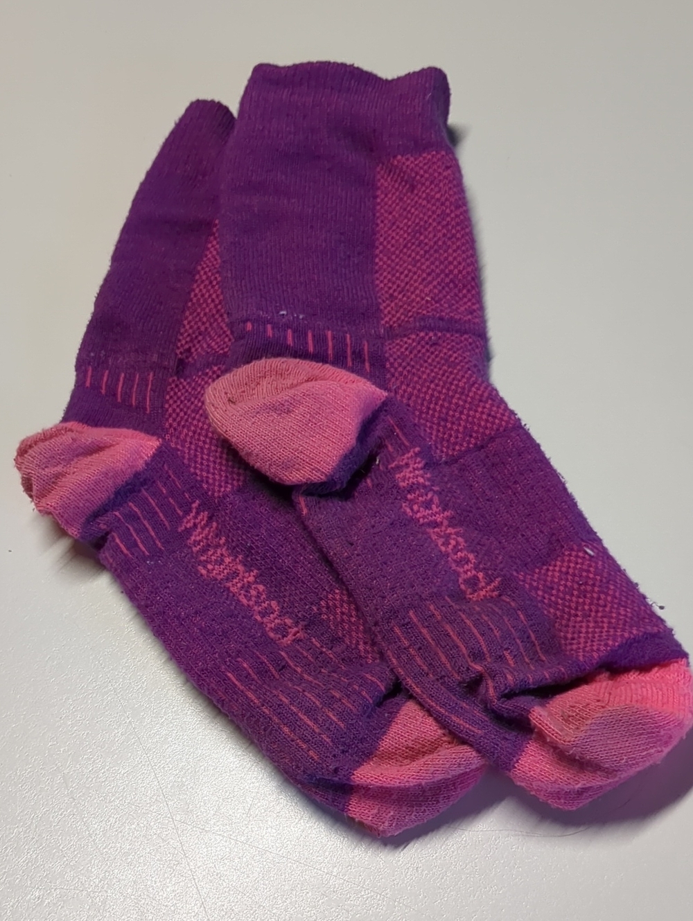 Performance Crew Socks in Purple & Pink